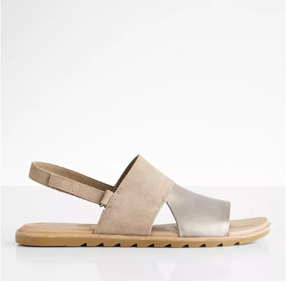 Sorel Ella II Slingback Ash Brown Chalk 6.5 NWT